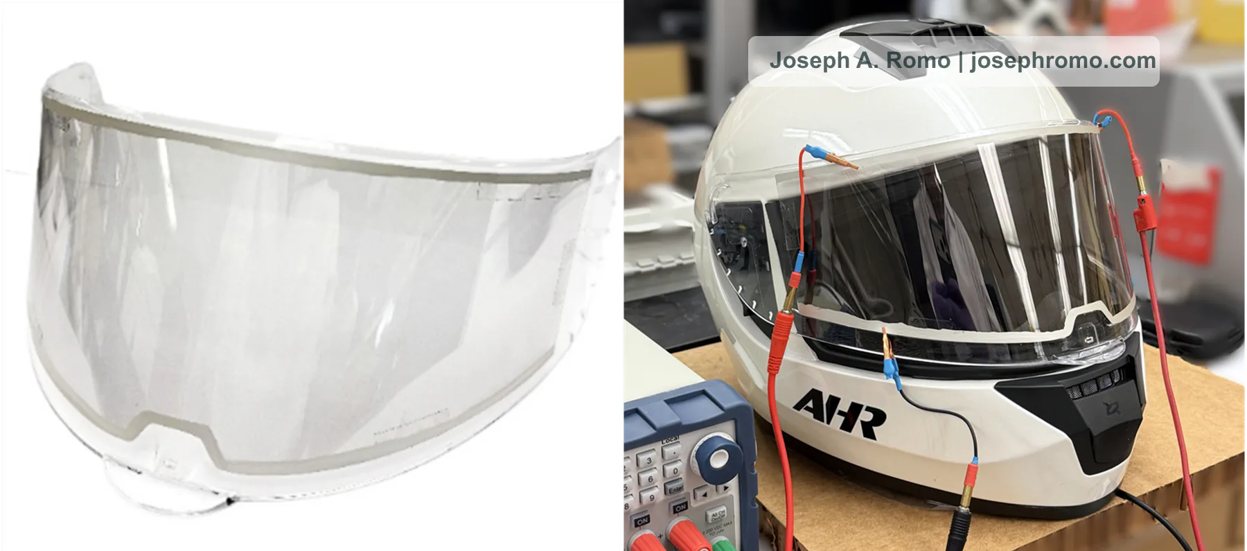 Infrared thermal image of transparent polymer heater